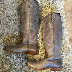 Frye Melissa Button Tall Riding Boots (Gray)